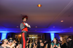 Stilt performers at corporate event